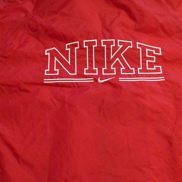 Nike Woman X Large Red Black White Full Zip Pockets Outdoors Windbreaker Jacket - Picture 8 of 11